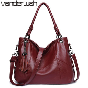 Leather Tassel Luxury Handbags Women Bags Designer Handbags High Quality - KASORP SHOP