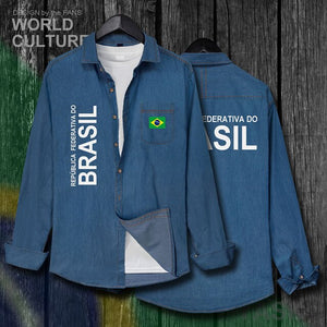 Brazil BRA Jeans Shirt Long Sleeve - KASORP SHOP