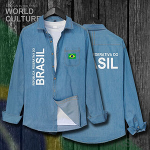Brazil BRA Jeans Shirt Long Sleeve - KASORP SHOP