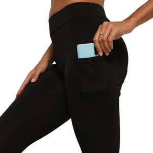 High Waist Out Pocket Yoga Pants Plus Size - KASORP SHOP