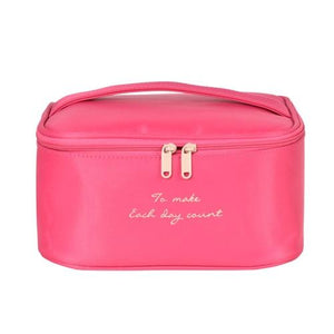 1 pc Solid Color Cosmetic Bag Women Makeup Bag And Case Professional Travel - KASORP SHOP
