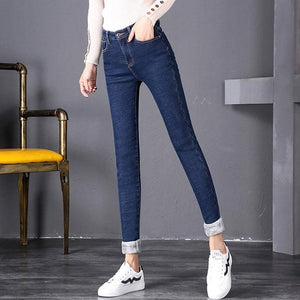 NORMOV Velvet Thickening Jeans Skinny Stretch - KASORP SHOP