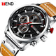 TEND New Top Brand LuxuryLeather Strap Quartz Men Wristwatch 8291 - KASORP SHOP