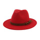 Hats Men & Women Vintage Wide Brim Hat with Belt Buckle - KASORP SHOP