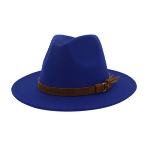 Hats Men & Women Vintage Wide Brim Hat with Belt Buckle - KASORP SHOP