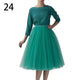 SANWOOD Women Skirt A Line Knee Length Elastic Waist 26 Colors - KASORP SHOP