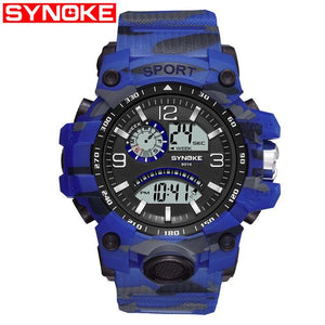 SYNOKE Outdoor Sports Watch Fashion Men's Digital LED Waterproof Military Watch - KASORP SHOP
