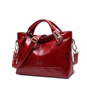 Women Oil Wax Leather Designer Handbags High Quality Shoulder Bags Ladies Fashion - KASORP SHOP