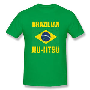 T Shirt Brazilian Jiu-Jitsu Flag Man Short Sleeve T-Shirt - KASORP SHOP