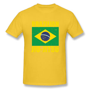 T Shirt Brazilian Jiu-Jitsu Flag Man Short Sleeve T-Shirt - KASORP SHOP