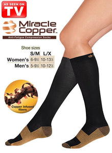 3 Pairs/lot New Miracle Copper Anti-Fatigue Compression Socks Unisex - KASORP SHOP