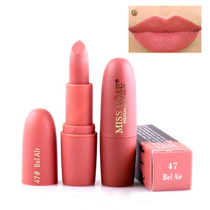New MISS ROSE Lipstick Matte Waterproof Velvet  18 Colors - KASORP SHOP