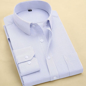Men Dress Shirt Long Sleeve Slim 4XL YN045 - KASORP SHOP