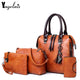Women 4 piece Luxury Leather Purse and Handbags - KASORP SHOP
