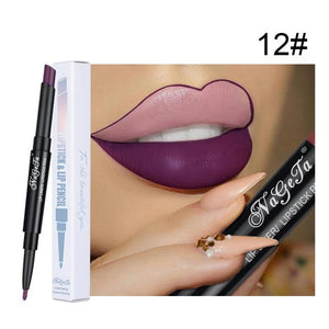 2 in 1 Lip Liner Lipstick Pencil Matte Waterproof - KASORP SHOP