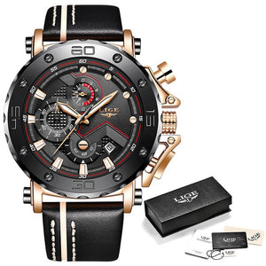 LIGE New Fashion Top Brand Big Dial Military Quartz Watch - KASORP SHOP