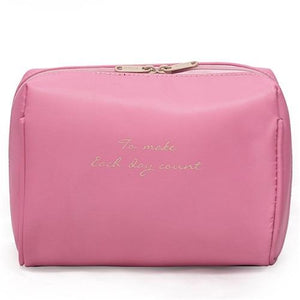 1 pc Solid Color Cosmetic Bag Women Makeup Bag And Case Professional Travel - KASORP SHOP