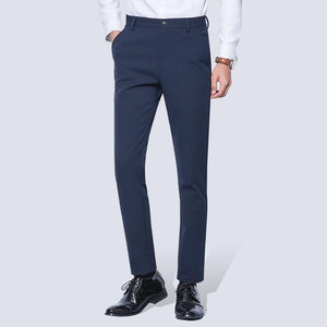 Men's Wrinkle-Free Casual Pants Thin Dark Blue Business - KASORP SHOP