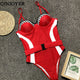 QINJOYER One Piece Brazilian Swimsuit Women - KASORP SHOP