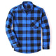 100% Cotton Flannel Men's Plaid Shirt Slim Fit 4XL - KASORP SHOP