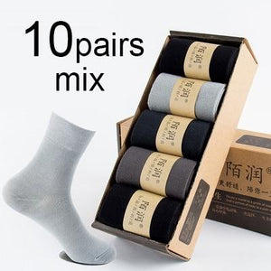 MWZHH 10 Pairs Brand New Bamboo Fiber Socks Men - KASORP SHOP
