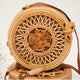 Handmade Woven Rattan Round Straw Shoulder Bag - KASORP SHOP
